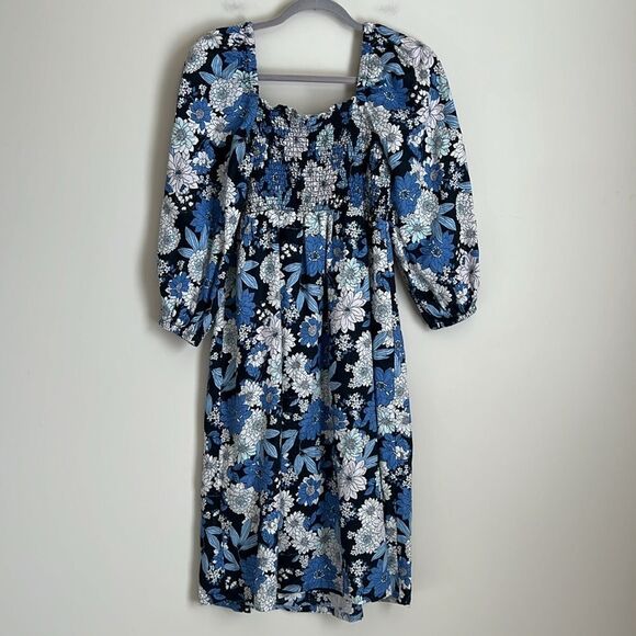 J. Crew Linen Daydream Dress in Zinnia Floral Size Medium Petite - Picture 2 of 11